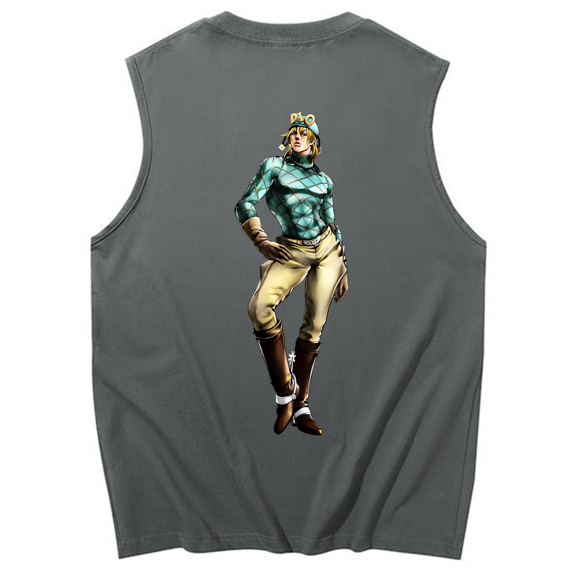 （画像用） ジョジョの奇妙な冒険 ディオ?ブランドー JoJo's Bizarre Adventure Dio Brando コットン100％タンクトップ（背面プリント）